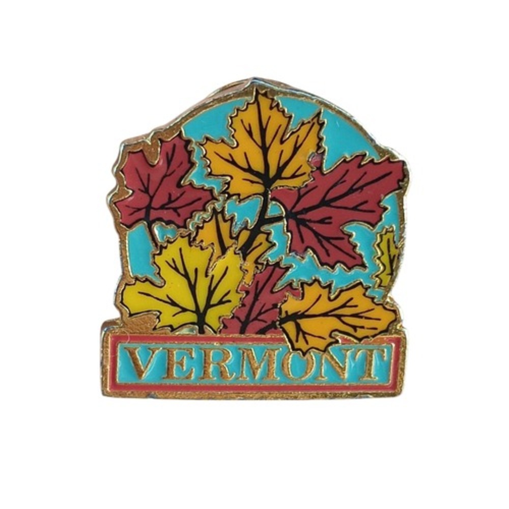 TPC Vermont State Fall Foliage Autumn Leaf Display Souvenir Enamel Pin